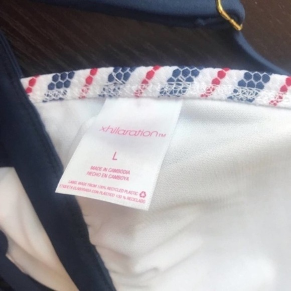 Red White & Blue Stripe Bikini Top Size Large - Picture 5 of 5